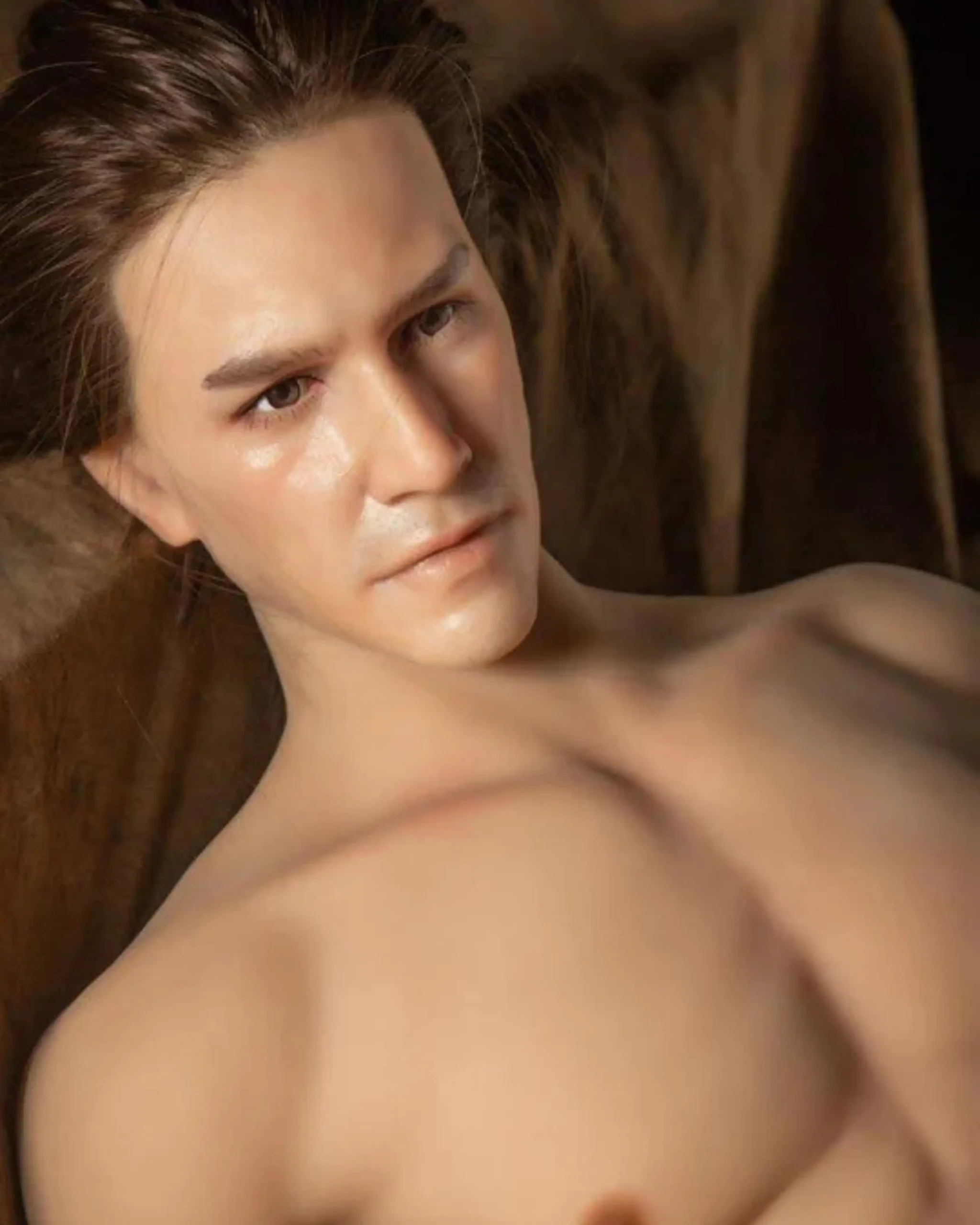 Gay Sexpuppe Detailaufnahme vom behaarten Intimbereich TPE