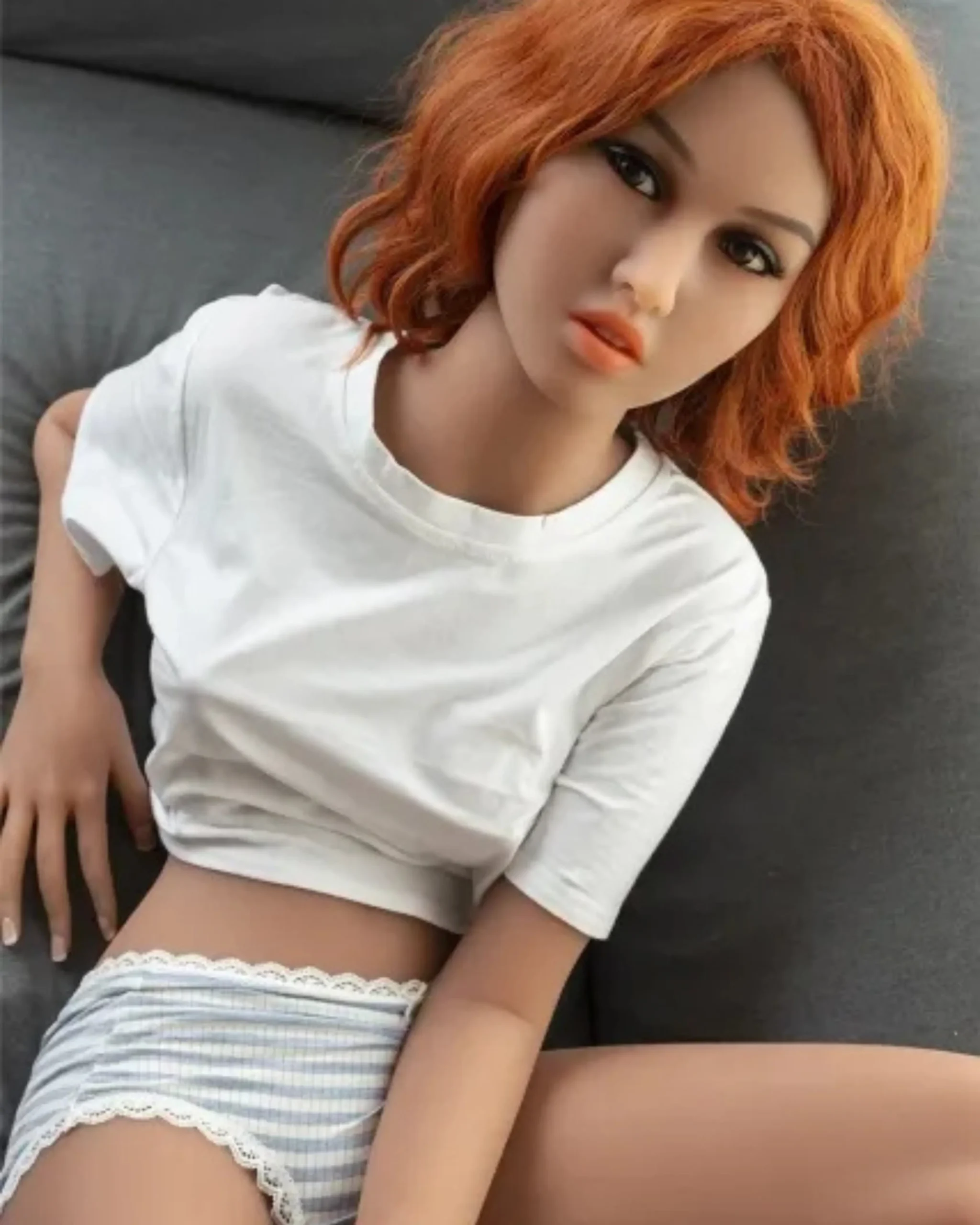 Poppy - Sexpuppe Rothaarig im Sekretärinnen-Outfit Rollenspiel